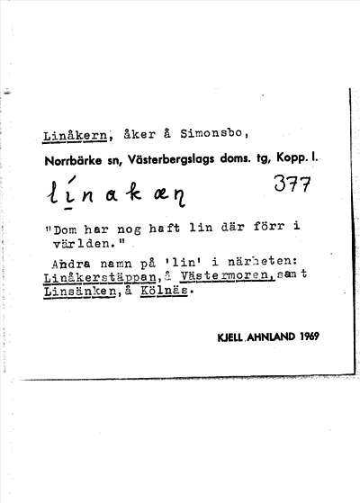 Bild på arkivkortet för arkivposten Linåkern
