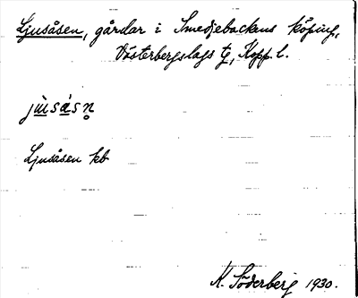 Bild på arkivkortet för arkivposten Ljusåsen