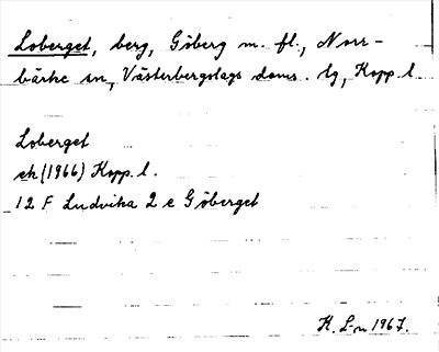 Bild på arkivkortet för arkivposten Loberget