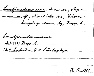 Bild på arkivkortet för arkivposten Lomtjärnsdammarna