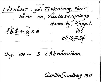 Bild på arkivkortet för arkivposten Löknäset