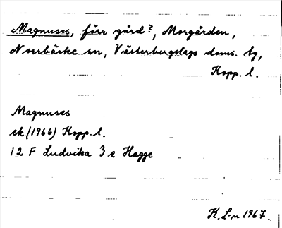 Bild på arkivkortet för arkivposten Magnuses