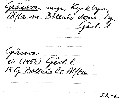 Bild på arkivkortet för arkivposten Grässva