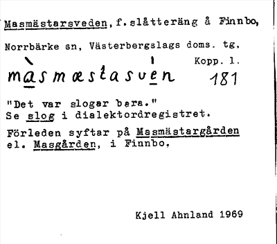 Bild på arkivkortet för arkivposten Masmästarsveden