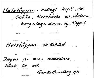Bild på arkivkortet för arkivposten Matstäppan