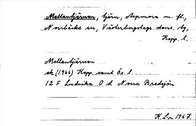 Bild på arkivkortet för arkivposten Mellantjärnen