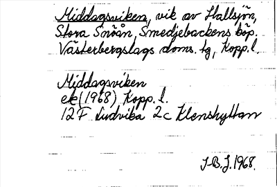Bild på arkivkortet för arkivposten Middagsviken