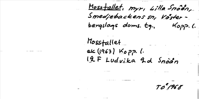 Bild på arkivkortet för arkivposten Mossfallet