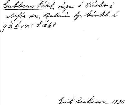 Bild på arkivkortet för arkivposten Gubbens täkt