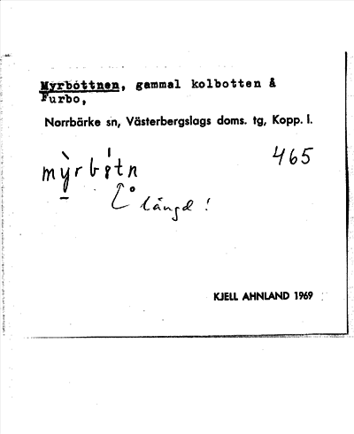 Bild på arkivkortet för arkivposten Myrbottnen