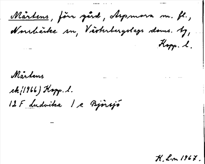 Bild på arkivkortet för arkivposten Mårtens