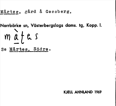 Bild på arkivkortet för arkivposten Mårtes, se Mårtes, Södra