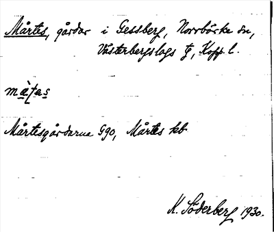 Bild på arkivkortet för arkivposten Mårtes