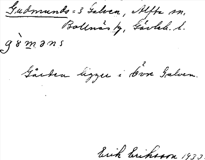 Bild på arkivkortet för arkivposten Gudmunds