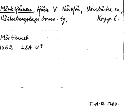 Bild på arkivkortet för arkivposten Mörktjärnen