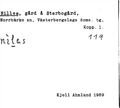 Bild på arkivkortet för arkivposten Nilles