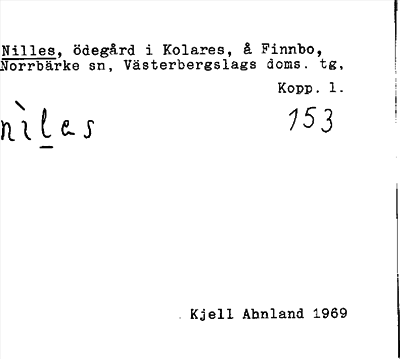 Bild på arkivkortet för arkivposten Nilles