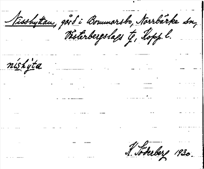 Bild på arkivkortet för arkivposten Nisshyttan