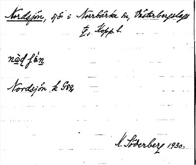 Bild på arkivkortet för arkivposten Nordsjön