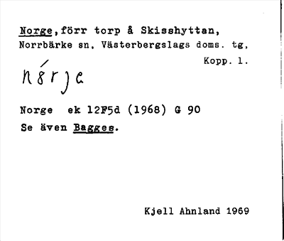 Bild på arkivkortet för arkivposten Norge