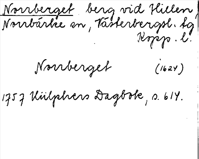 Bild på arkivkortet för arkivposten Norrberget