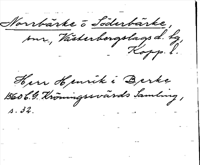Bild på arkivkortet för arkivposten Norrbärke o Söderbärke