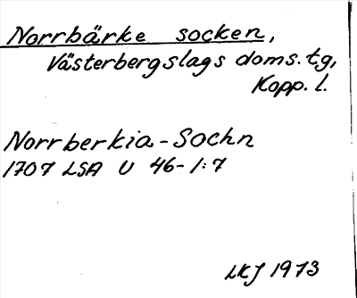 Bild på arkivkortet för arkivposten Norrbärke socken