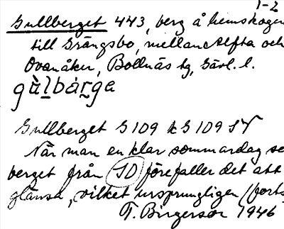 Bild på arkivkortet för arkivposten Gullberget