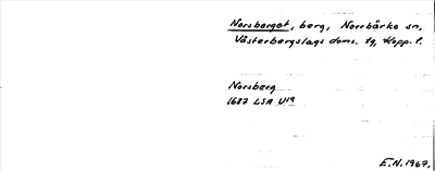 Bild på arkivkortet för arkivposten Norsberget