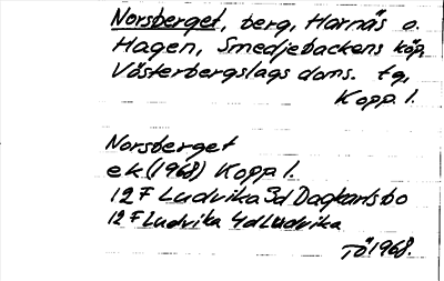 Bild på arkivkortet för arkivposten Norsberget