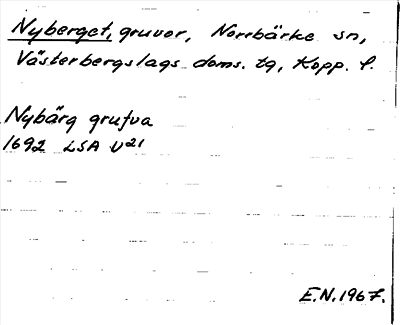 Bild på arkivkortet för arkivposten Nyberget