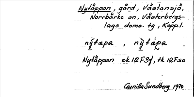 Bild på arkivkortet för arkivposten Nytäppan