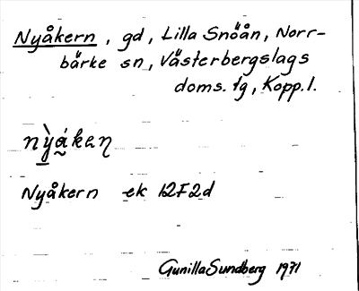 Bild på arkivkortet för arkivposten Nyåkern