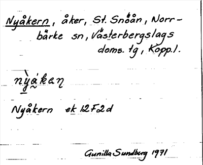 Bild på arkivkortet för arkivposten Nyåkern