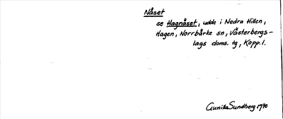 Bild på arkivkortet för arkivposten Näset, se Hagnäset