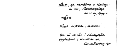 Bild på arkivkortet för arkivposten Näset