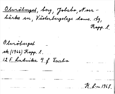 Bild på arkivkortet för arkivposten Olvröberget