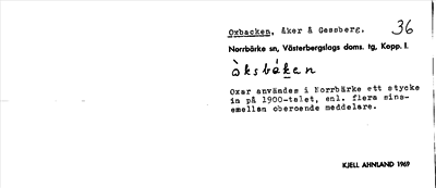 Bild på arkivkortet för arkivposten Oxbacken