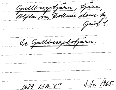 Bild på arkivkortet för arkivposten Gullbergstjärn