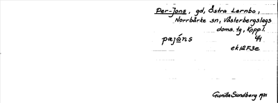 Bild på arkivkortet för arkivposten Per-Jons