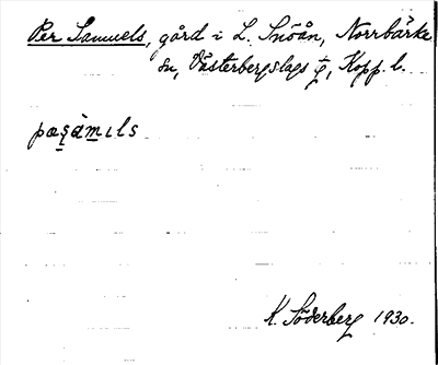 Bild på arkivkortet för arkivposten Per Samuels