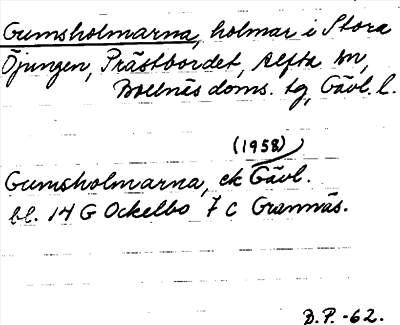 Bild på arkivkortet för arkivposten Gumsholmarna