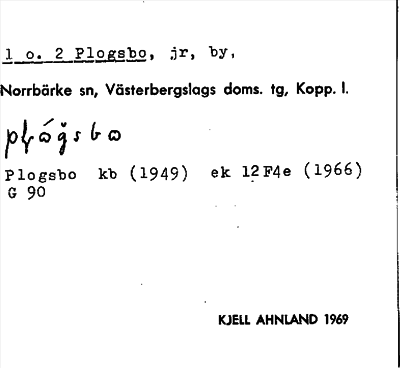 Bild på arkivkortet för arkivposten Plogsbo