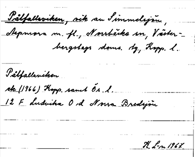 Bild på arkivkortet för arkivposten Pålfallsviken