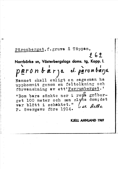 Bild på arkivkortet för arkivposten Päronberget