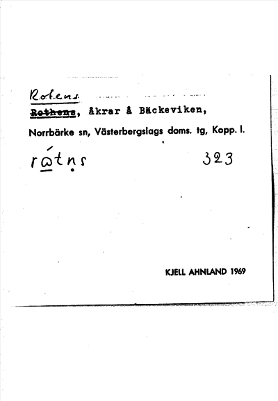 Bild på arkivkortet för arkivposten Rotens