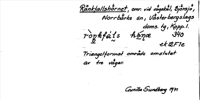 Bild på arkivkortet för arkivposten Rånkfallshörnet