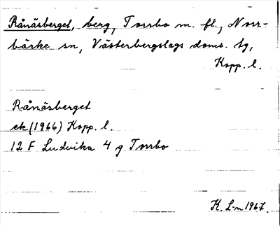 Bild på arkivkortet för arkivposten Rånäsberget