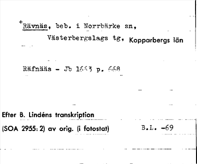 Bild på arkivkortet för arkivposten +Rävnäs