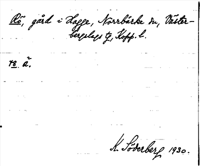 Bild på arkivkortet för arkivposten Rö